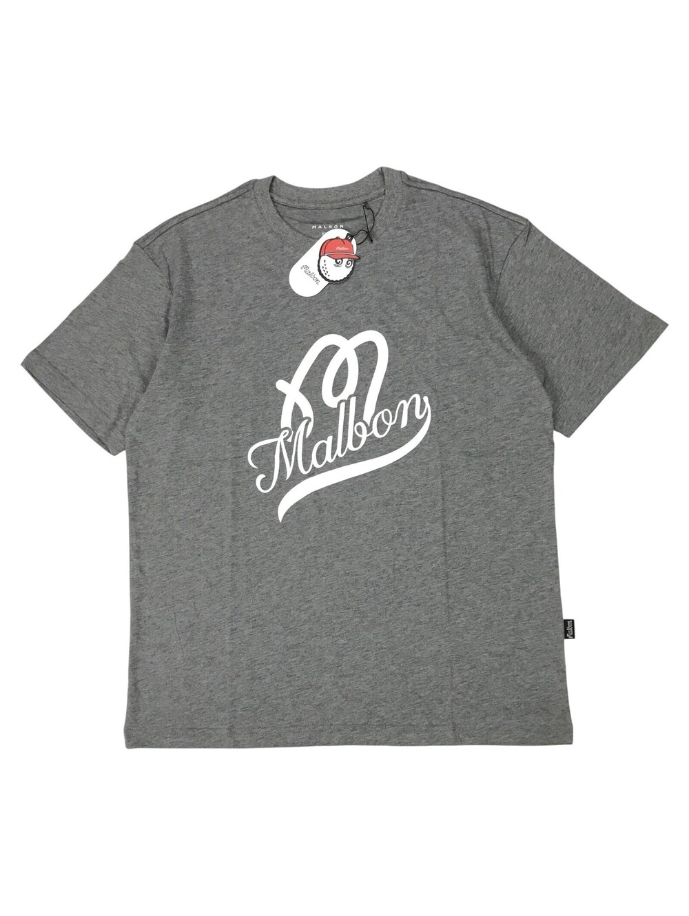 Malbon Script Logo Shirt Mens XL Gray Beams Golf Collection Graphic Tee BNWT!